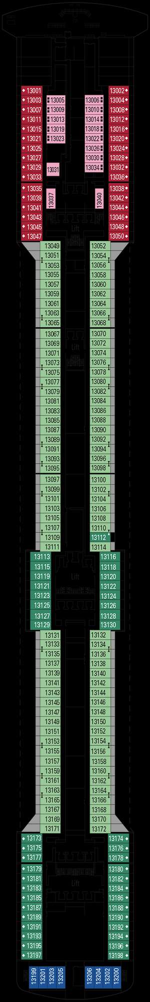 Deck plan for MSC Splendida