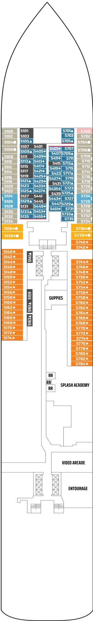 Deck plan for Norwegian Encore