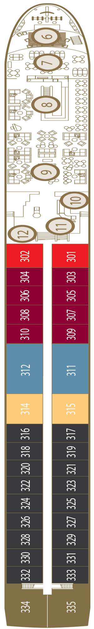 Deck plan for Scenic Sapphire