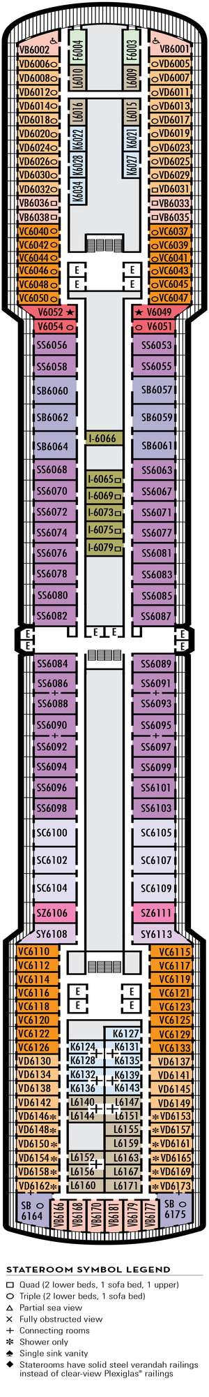 Deck plan for Nieuw Amsterdam