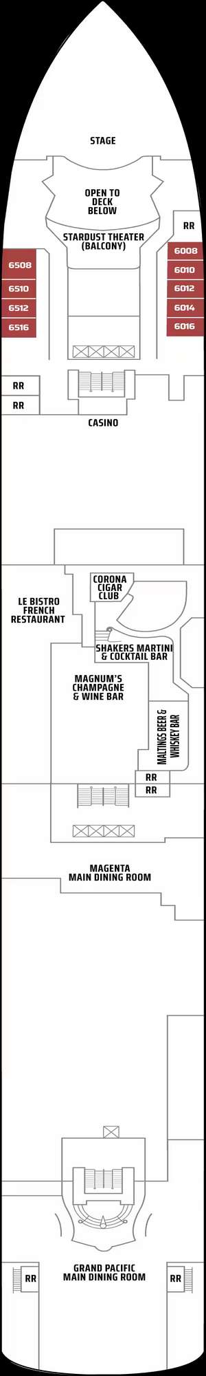 Deck plan for Norwegian Gem