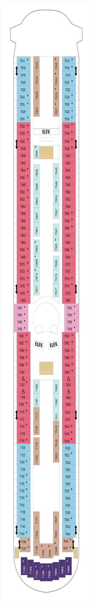 Deck plan for Grandeur of the Seas