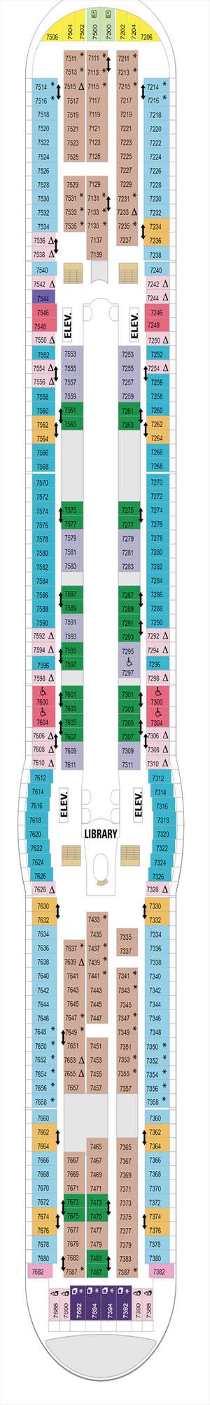 Deck plan for Explorer of the Seas