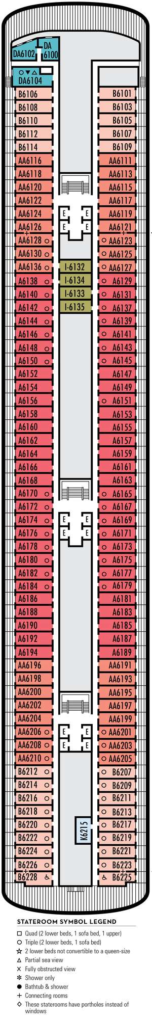 Deck plan for Zaandam