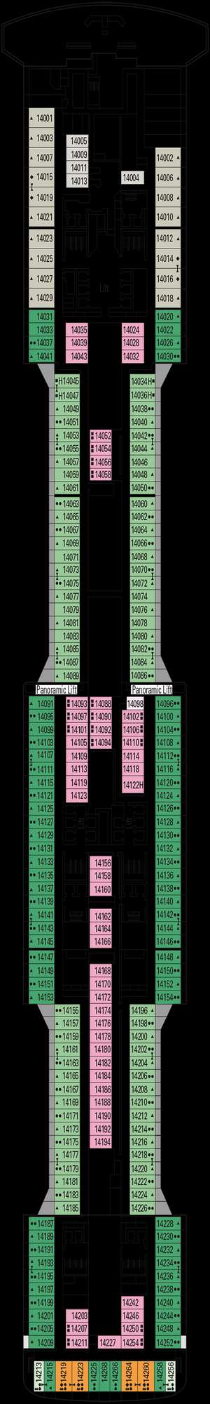 Deck plan for MSC Bellissima