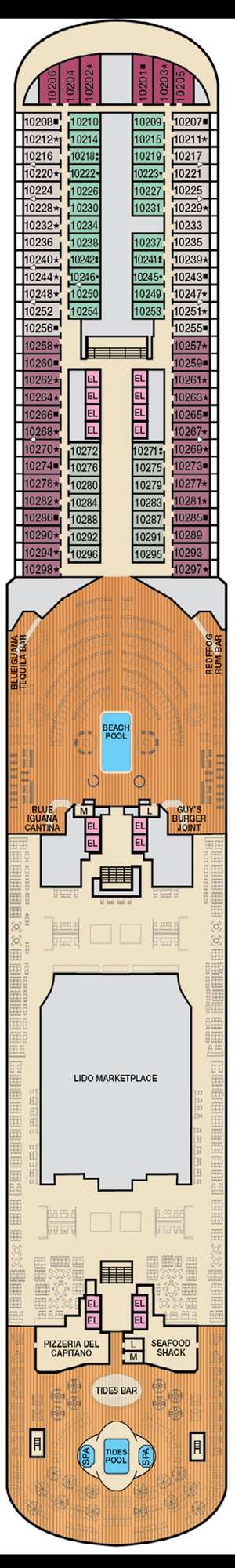 Deck plan for Carnival Horizon