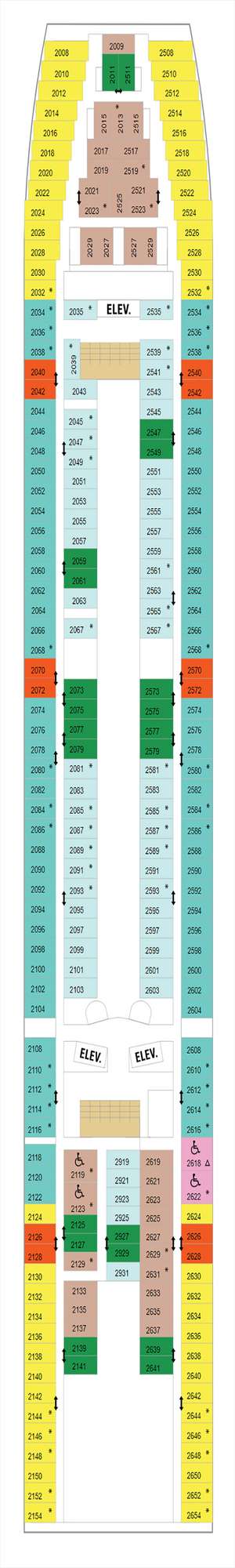 Deck plan for Enchantment of the Seas