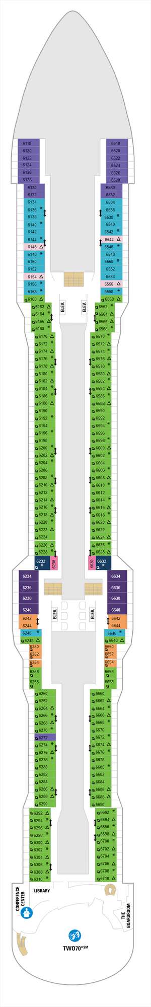 Deck plan for Spectrum of the Seas