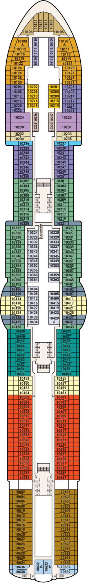 Deck plan for Sun Princess