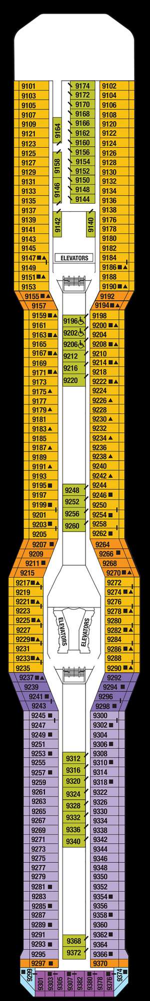 Deck plan for Celebrity Eclipse