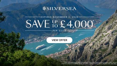 Silversea - Up to £4,000 per suite saving - Iglu promotional banner
