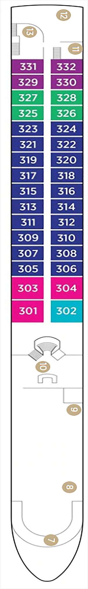 Deck plan for AmaDolce
