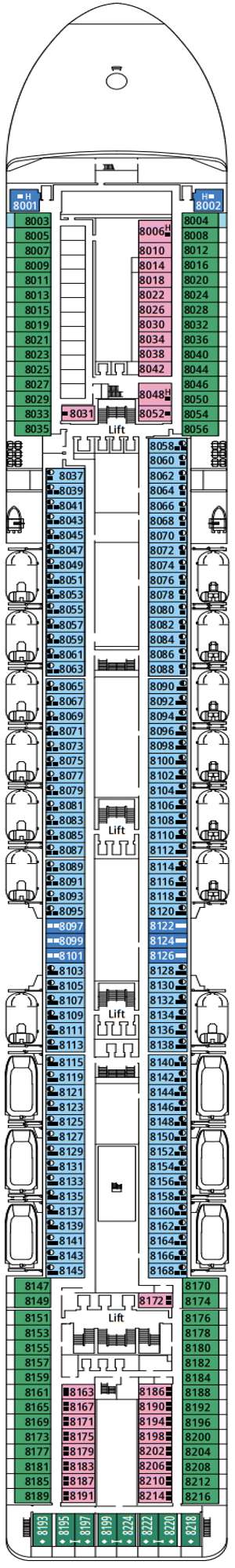 Deck plan for MSC Musica