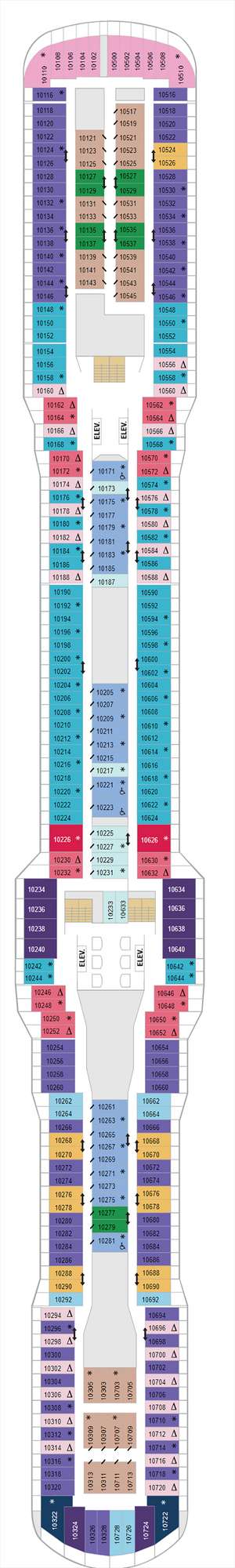 Deck plan for Odyssey of the Seas