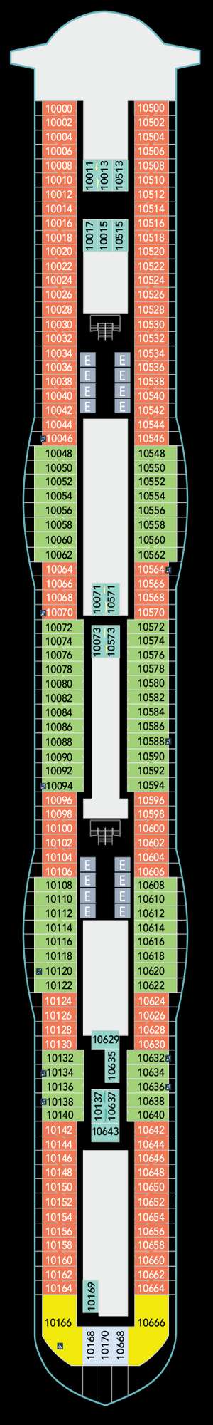 Deck plan for Disney Treasure