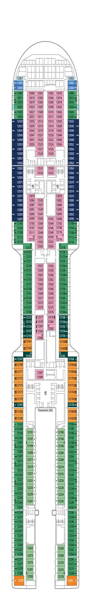 Deck plan for MSC World Asia