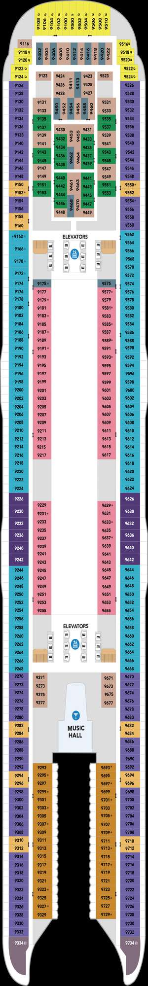 Deck plan for Utopia of the Seas
