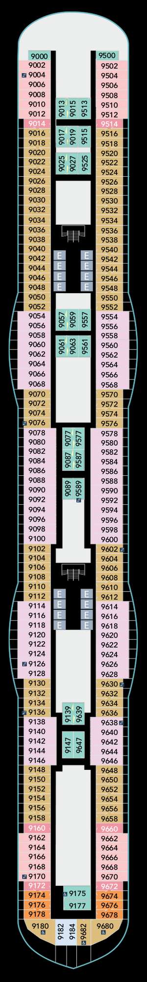 Deck plan for Disney Treasure