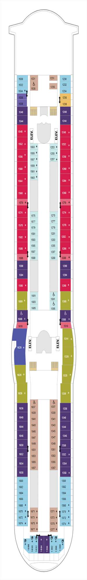 Deck plan for Mariner of the Seas