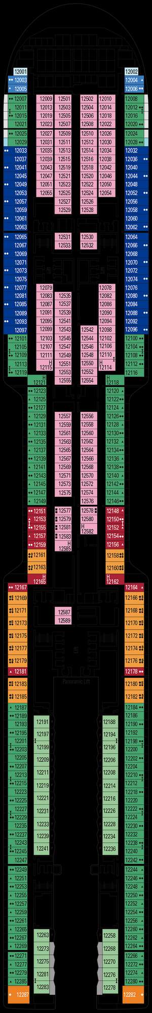 Deck plan for MSC World Europa