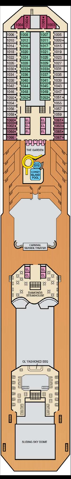 Deck plan for Carnival Liberty