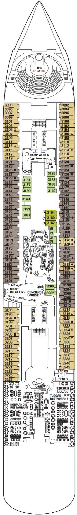 Deck plan for Celebrity Xcel