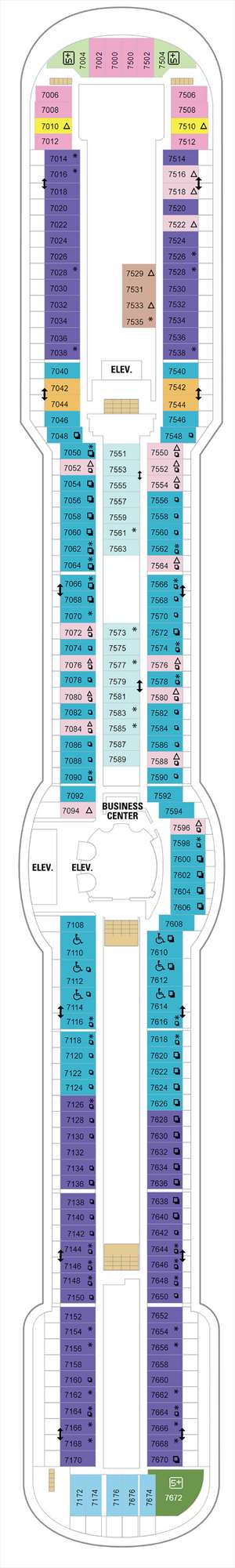 Deck plan for Jewel of the Seas