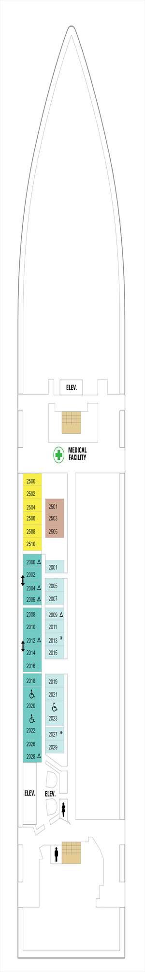 Deck plan for Jewel of the Seas