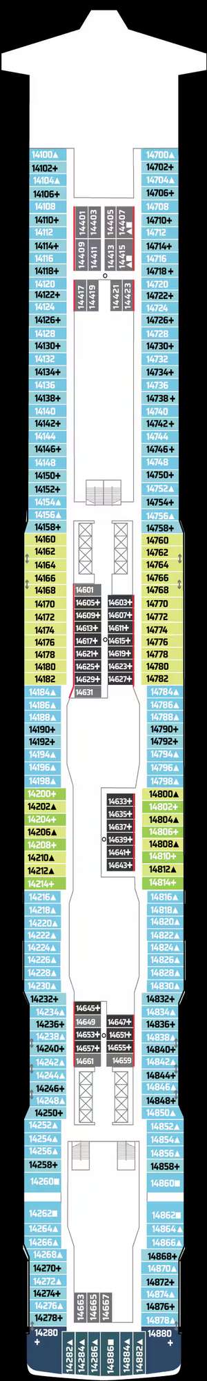 Deck plan for Norwegian Bliss