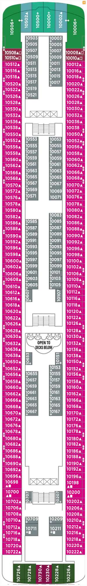 Deck plan for Norwegian Dawn