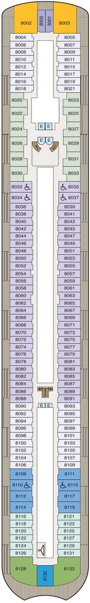 Deck plan for Oceania Sonata