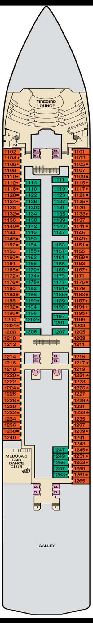 Deck plan for Carnival Legend