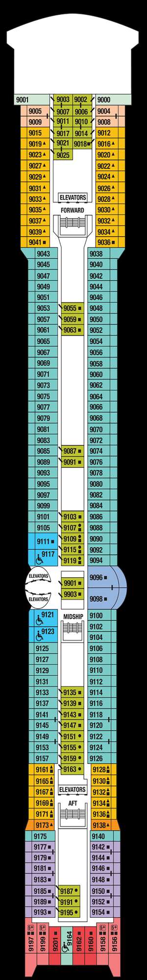 Deck plan for Celebrity Summit