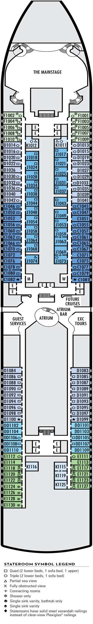 Deck plan for Eurodam