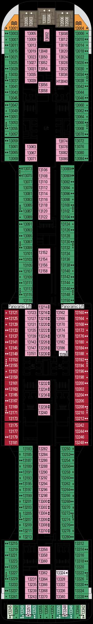 Deck plan for MSC Meraviglia