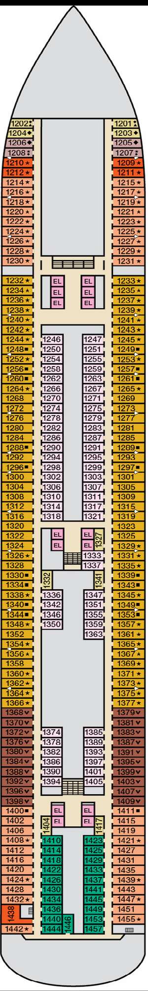 Deck plan for Carnival Dream