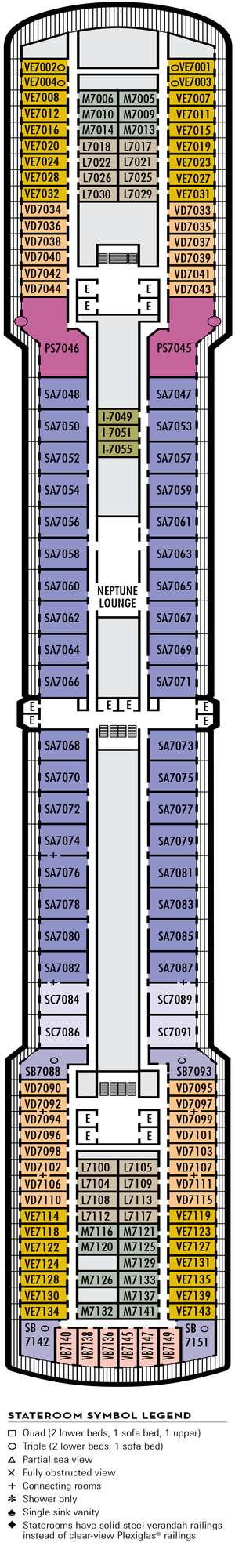 Deck plan for Oosterdam