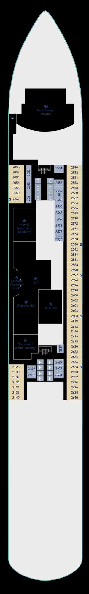 Deck plan for Disney Wish