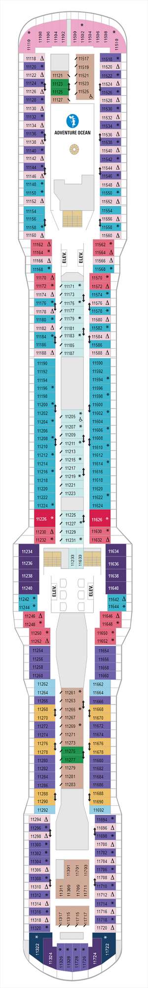 Deck plan for Odyssey of the Seas