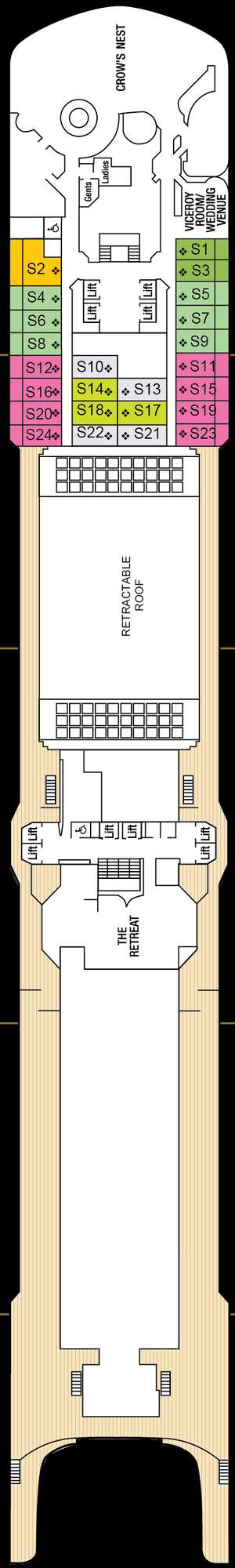 Deck plan for Arcadia