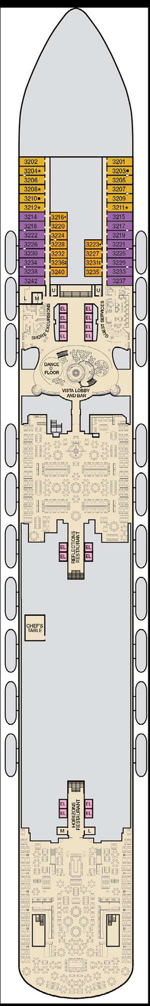 Deck plan for Carnival Vista