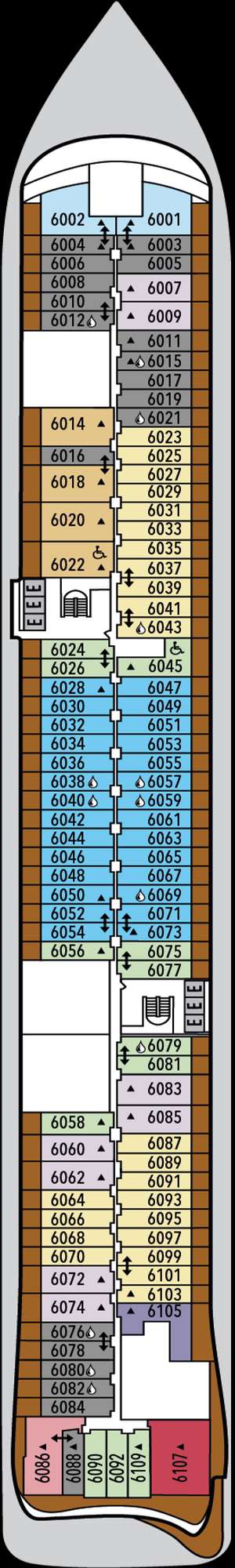 Deck plan for Silver Ray