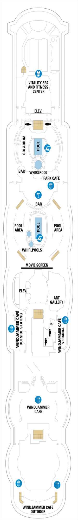 Deck plan for Serenade of the Seas