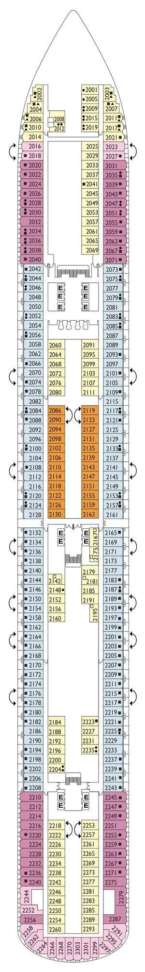 Deck plan for Costa Diadema