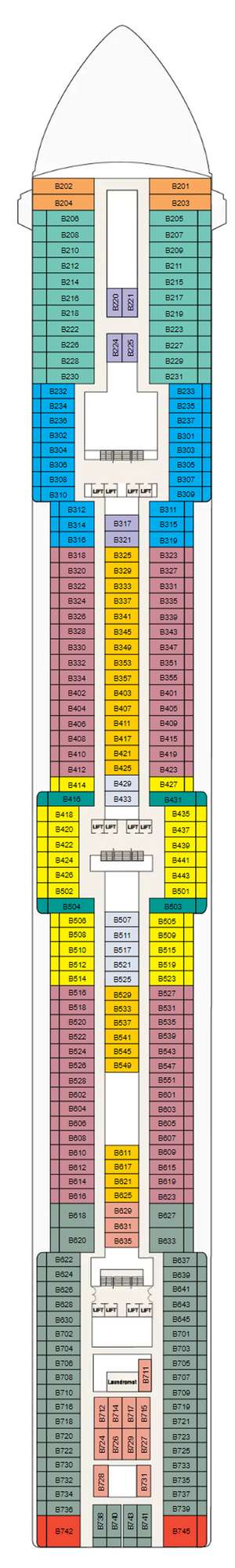 Deck plan for Island Princess