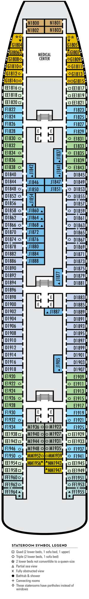 Deck plan for Volendam