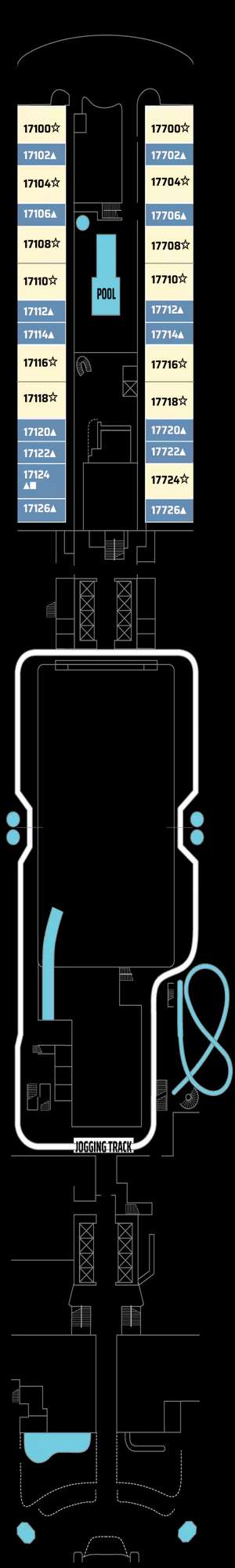 Deck plan for Norwegian Bliss