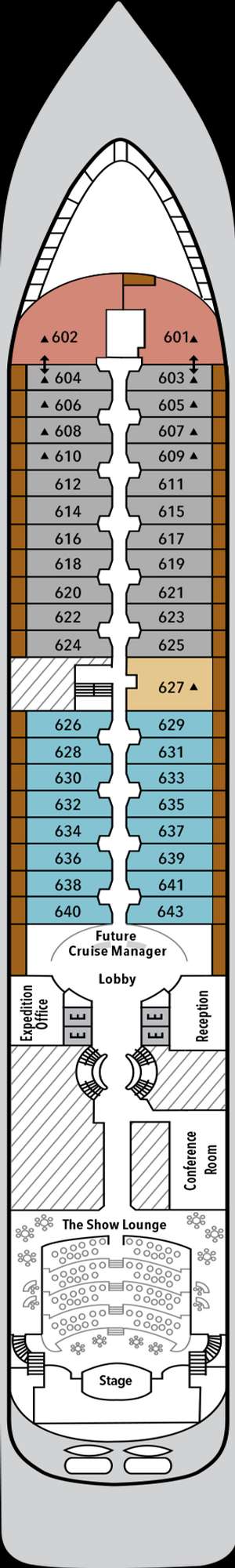 Deck plan for Silver Wind