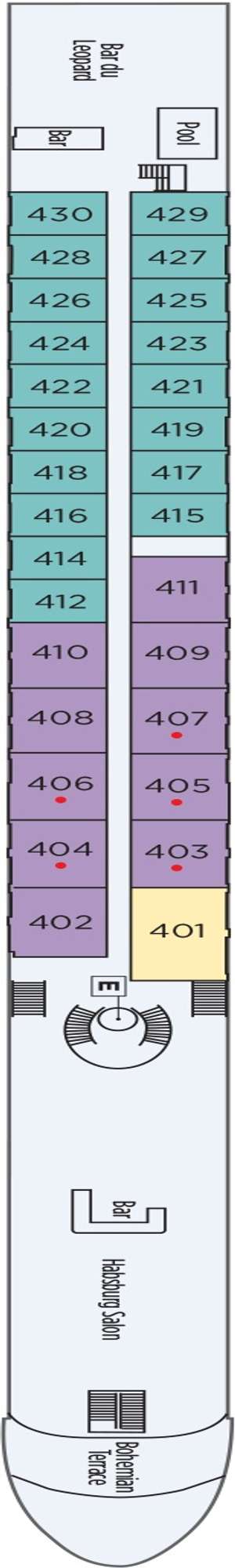 Deck plan for S.S. Maria Theresa