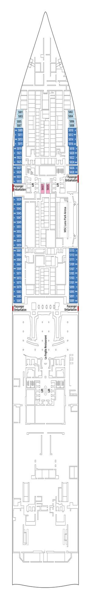 Deck plan for MSC World America